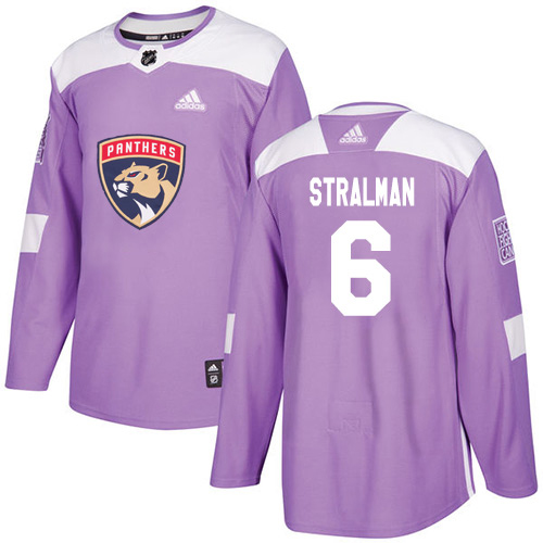 Adidas Panthers #6 Anton Stralman Purple Authentic Fights Cancer Stitched Youth NHL Jersey